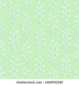 Seamless botanical vector pattern. Ideal for backgrounds or textiles. 