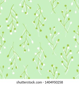 Seamless botanical vector pattern. Ideal for backgrounds or textiles. 