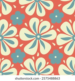 Seamless botanical wildflowers pattern. Abstract botany flowers background. style for fabric, banners, wallpaper