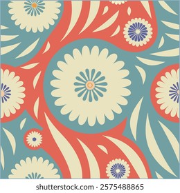 Seamless botanical wildflowers pattern. Abstract botany flowers background. style for fabric, banners, wallpaper