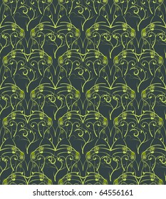 Seamless both side Damask wallpaper. EPS 8- vector