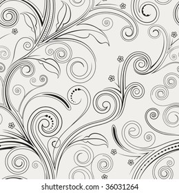Seamless both side floral pattern. vector illustration.