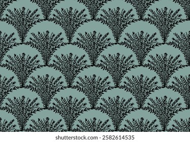 Seamless bouquet of leaves pattern black block print batik vector. Branch with leaves. Seamless pattern design for fabric, printing, wallpaper, posters, web, beauty, postcards, packaging.