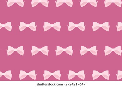 Modelo inconsútil del arco con los arcos rosados de la cinta, muestra disponible en el panel de las muestras, fondo femenino lindo