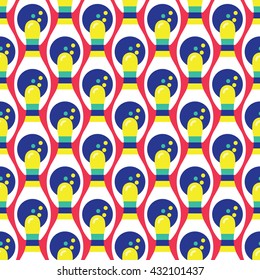 Seamless Bowling Pattern Vector