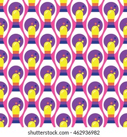 Seamless Bowling Pattern Vector