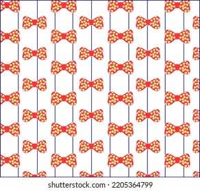 Seamless Bowties Pattern red Vector 