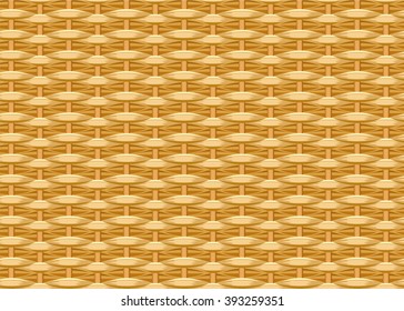 Seamless braided background. Wicker straw