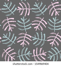 Seamless branch pattern   made by hand in vector. Abstract design. Easy to use for wrapping paper,  fabric, romantic background. Pastel texture.

