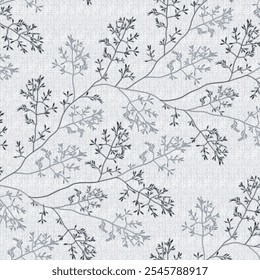 Seamless branches of tree pattern design art work.