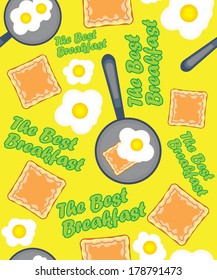 Seamless breakfast pattern.vector illustration
