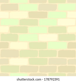 Seamless brick background in funny colors. EPS10 vector.
