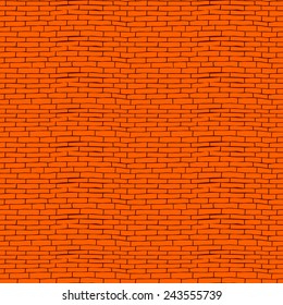 seamless brick pattern, hand drawn vector illustration