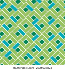 Seamless brick pattern. Herringbone pattern. Rectangles slabs tessellation. Seamless surface design. Floor cladding bricks. Repeated tiles ornament background. Mosaic motif. Pavement wallpaper