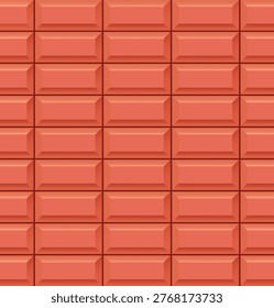 Seamless Brick subway Wall terracotta color Seamless Textures with 3D grid pattern background