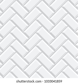 Seamless Brick Texture Surface - Vector Illustration. Diagonal Herringbone Layout Metro Tile Texture. 