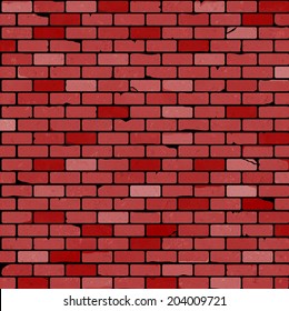 Seamless brick wall background, vector eps10 illustration