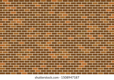 Seamless Brick Wall. Old Red Brick Wall Background. Urban Wall Texture. Vector Illustration brick for background