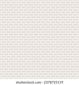Seamless brick wall pattern: abstract geometric vector texture. Subtle beige and white minimalist background. Simple repeat ornament design perfect for decor, wallpapers, textile, fabric, prints