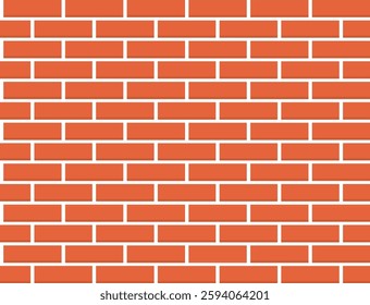 Seamless Brick Wall Pattern Flat Illustration. Clean Icon Design Element on Isolated White Background