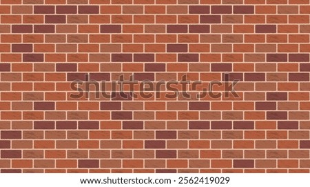 Seamless brick wall pattern with red and brown bricks, perfect for the background.