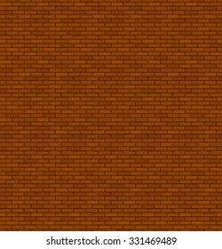 Seamless brick wall. The red brick. Old masonry. Square bright background. Vector illustration.