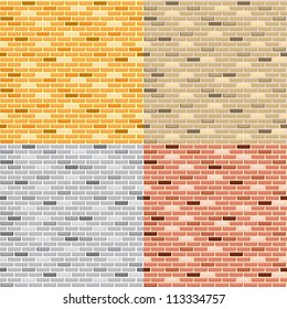 Seamless brick wall, vector illustration, eps10