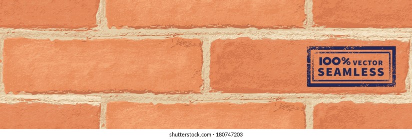 Seamless brick wall. Vector illustration