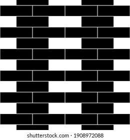 Seamless brickwall pattern. Bricks cladding wall. Walling wallpaper. Mosaic motif. Geometric ornament. Grid background. Geometrical backdrop. Digital paper, textile print, web design. Vector artwork.