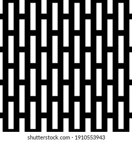 Seamless brickwall pattern. Bricks cladding wall. Walling wallpaper. Geometric ornament. Grid background. Geometrical backdrop. Digital paper, textile print, web design. Vector artwork. Mosaic motif.