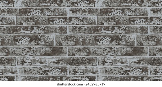 Seamless brickwork texture. Seamless texture of old dirty brick. Vector illustration