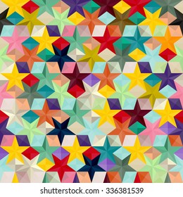 Seamless bright abstract mosaic background pattern