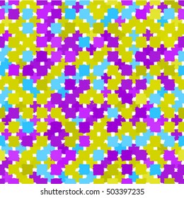 Seamless bright abstract mosaic multicolored background pattern