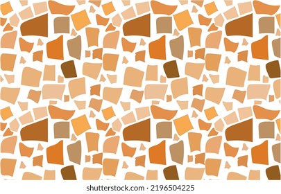 Seamless bright abstract mosaic pattern.Fragments of ceramic tiles.natural square curve shapes, surface design for print.Trencadis colored broken mosaic.