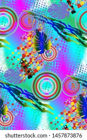 Seamless bright abstract pattern. Suitable for fabric, wrapping paper and the like