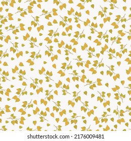 seamless bright autumn pattern of birch branches for your textiles and packaging