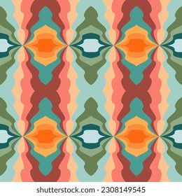 Fondo claro y sin foco con efecto caleidoscopio. Bandas de colores y manchas de color para su uso en proyectos.