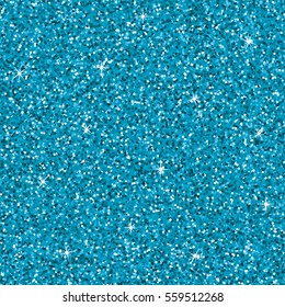 Seamless bright blue glitter texture. Shimmer background. Vector illustration