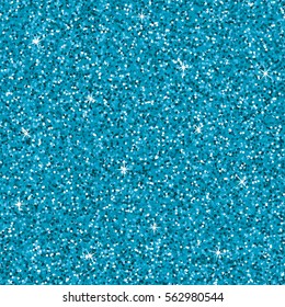 Seamless bright blue glitter texture. Shimmer background. Vector illustration
