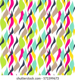 Seamless bright colorful abstract waves background