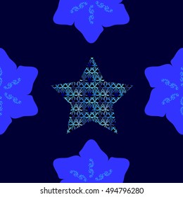 Seamless bright colorful pattern with abstract ornaments.
