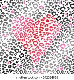 Seamless bright colors leopard pattern. Can be used for fabrics, wallpapers, scrap-booking, ornamental template for design and decoration, etc