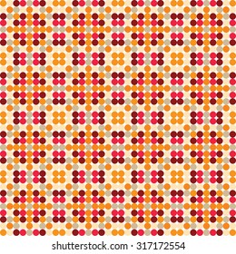Seamless bright decorative background with polka dots