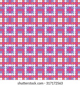 Seamless bright decorative background with polka dots