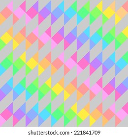 Seamless bright festive pattern of iridescent diagonal and horizontal stripes of equal thickness, forming quadrilaterals for the holiday or congratulations