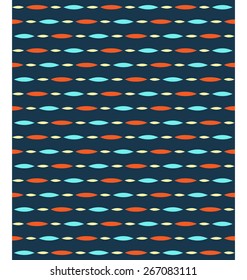 Seamless bright fun abstract horizontal pattern with multicolored spots