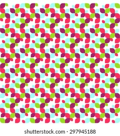 Seamless Bright Fun Abstract Leafs Pattern