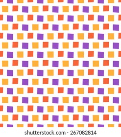 Seamless bright fun abstract mosaic pattern isolated on white background