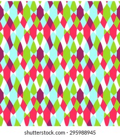 Seamless Bright Fun Abstract Stained Glass Pattern 