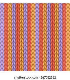 Seamless bright fun abstract vertical knitted pattern isolated on white background